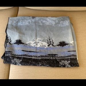 Grey and black beach cover up